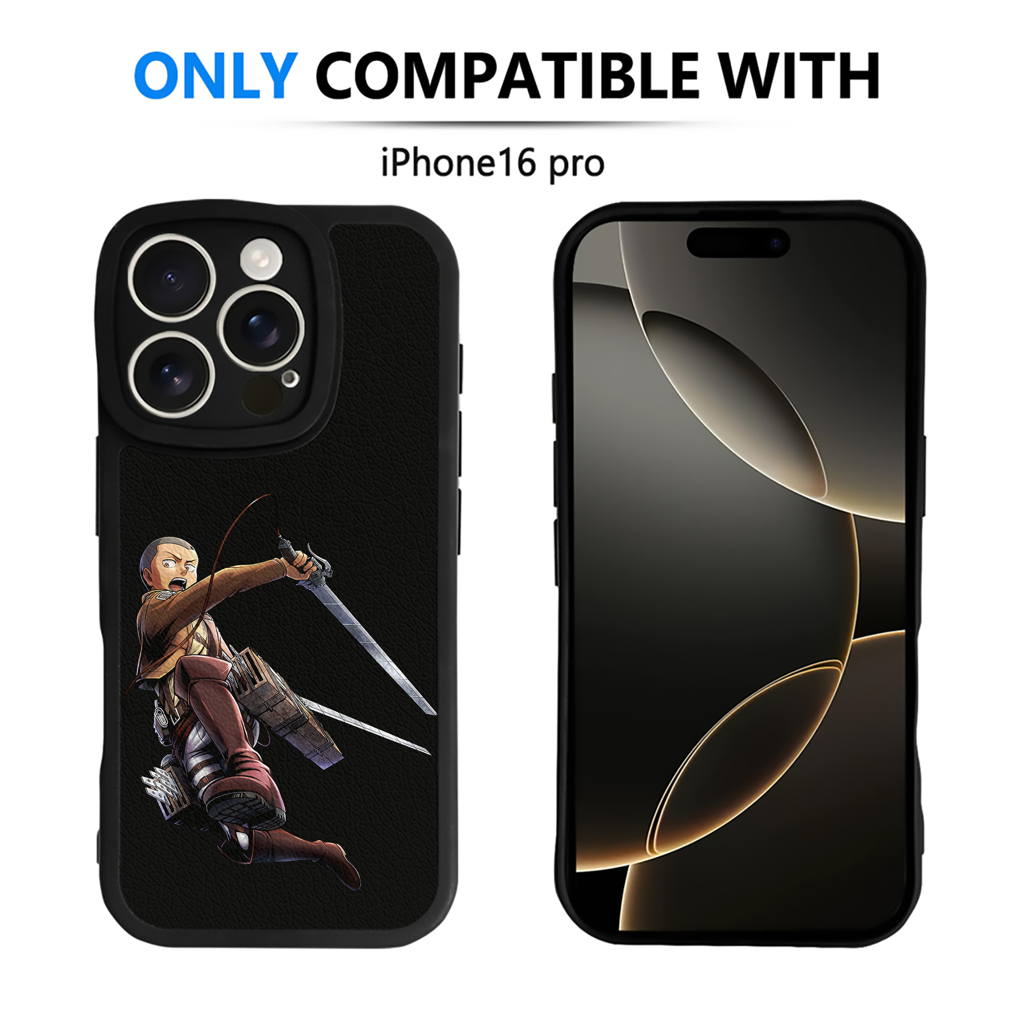 （画像用） 進撃の巨人 コニー·スプリンガー Attack on Titan Connie Springer 【iPhone 16シリーズ対応】シリコンスマホケース（レザー調） 材質：シリコン